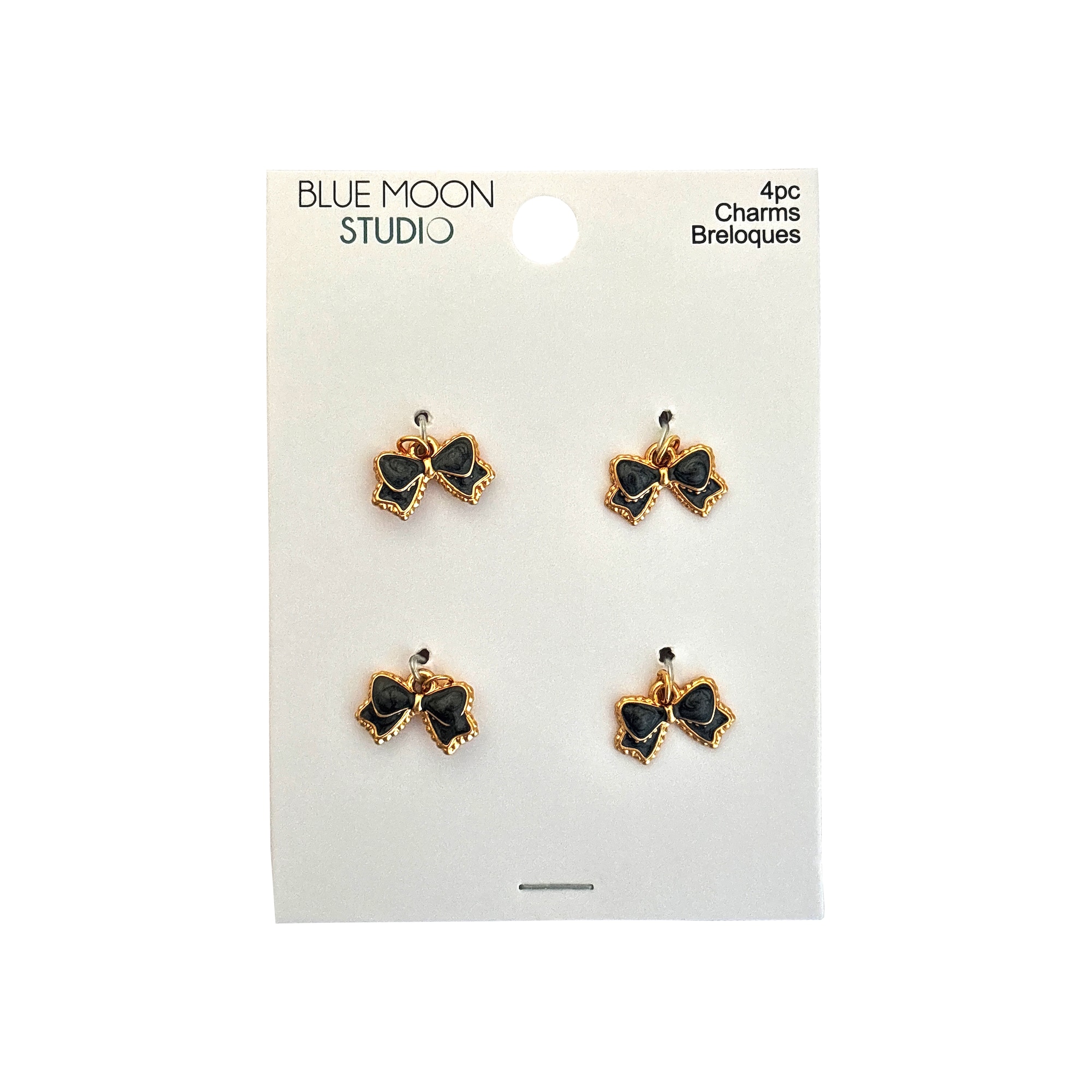 Blue Moon Studio™ Black Metal Bow Charms, 4ct.